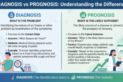 Diagnosis vs prognosis definition