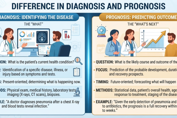 Difference in prognosis and diagnosis